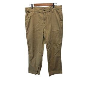 Carhartt work pants tan relaxed fit rugged flex sz 36 x 30 workwear brown